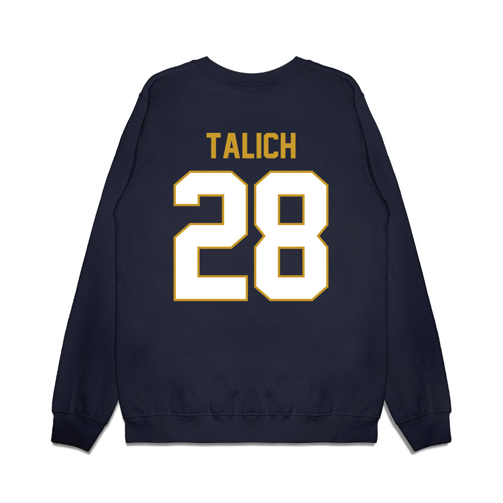 Notre Dame - NCAA Football : Luke Talich - Vintage Helmet Premium Crewneck Sweatshirt-1