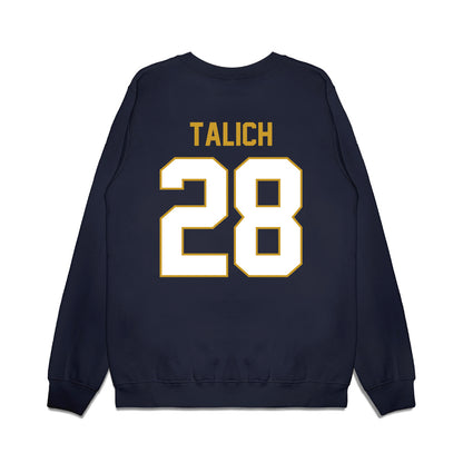 Notre Dame - NCAA Football : Luke Talich - Vintage Helmet Premium Crewneck Sweatshirt-1