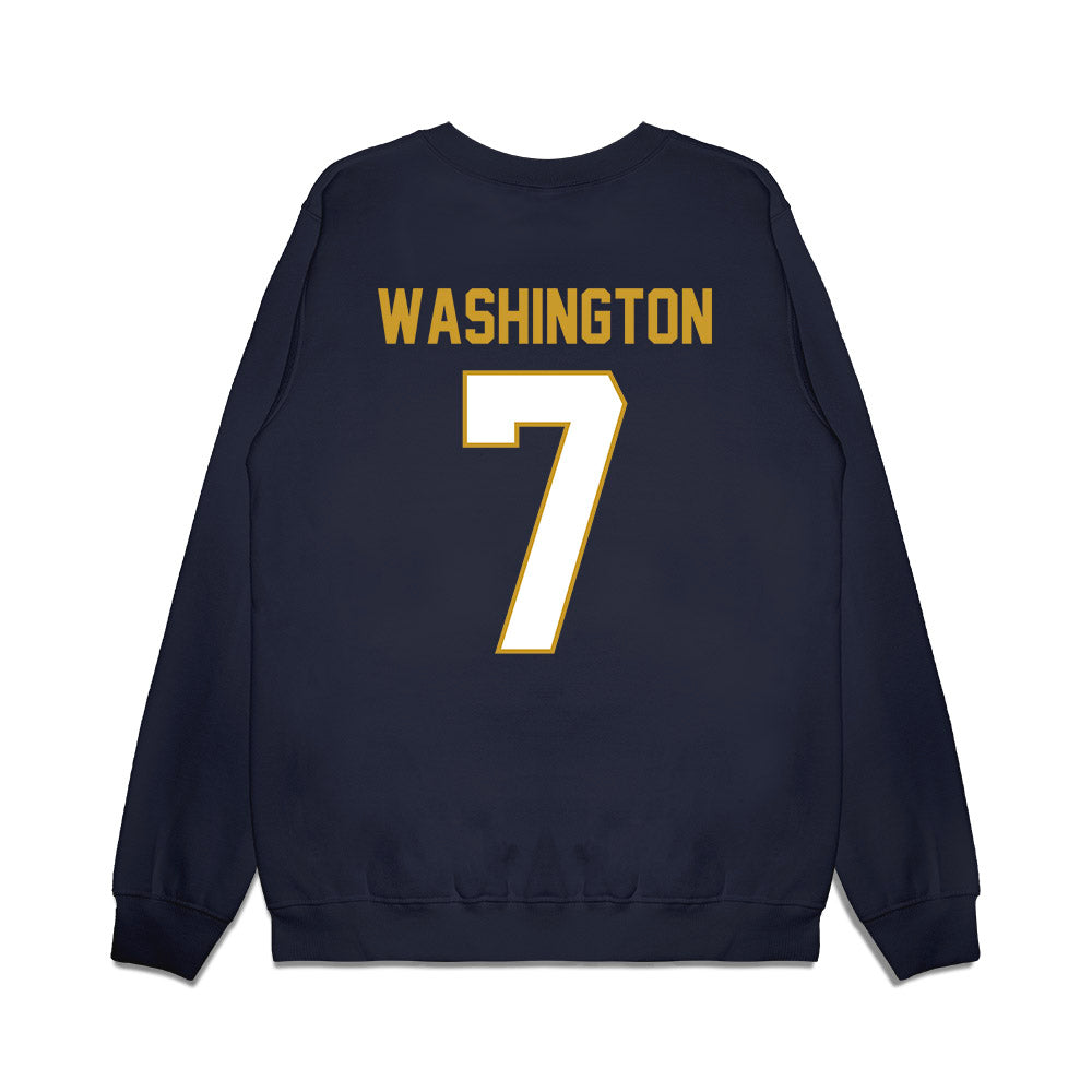 Notre Dame - NCAA Football : Tyrus Washington - Vintage Helmet Premium Crewneck Sweatshirt-1