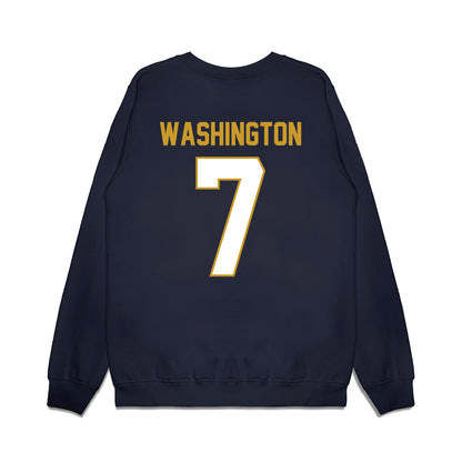 Notre Dame - NCAA Football : Tyrus Washington - Vintage Helmet Premium Crewneck Sweatshirt-1