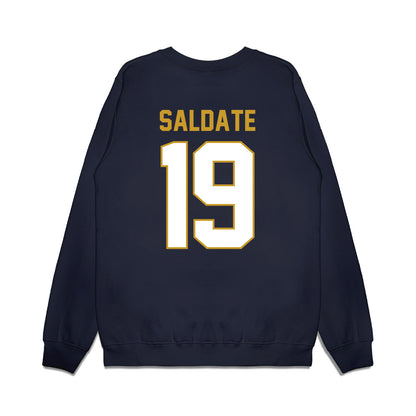 Notre Dame - NCAA Football : Logan Saldate - Vintage Helmet Premium Crewneck Sweatshirt-1