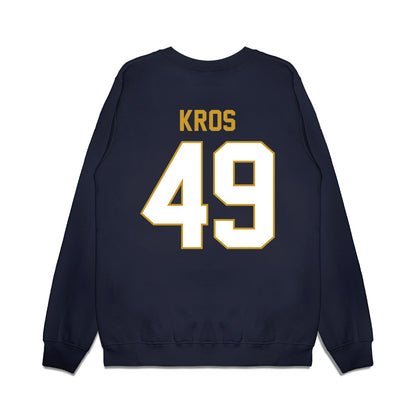 Notre Dame - NCAA Football : Andrew Kros - Vintage Helmet Premium Crewneck Sweatshirt-1