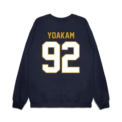 Notre Dame - NCAA Football : Zachary Yoakam - Vintage Helmet Premium Crewneck Sweatshirt-1