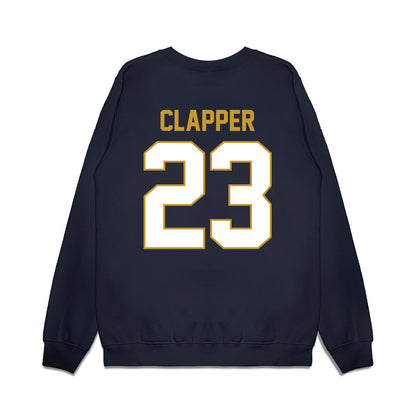 Notre Dame - NCAA Football : Jakobe Clapper - Vintage Helmet Premium Crewneck Sweatshirt-1