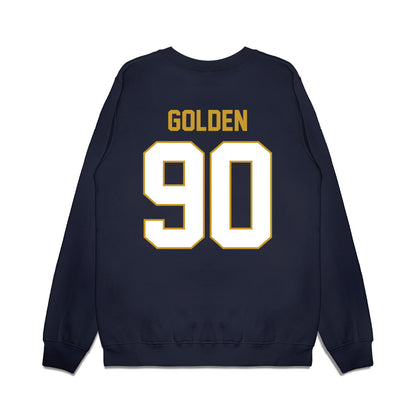 Notre Dame - NCAA Football : Elijah Golden - Vintage Helmet Premium Crewneck Sweatshirt-1