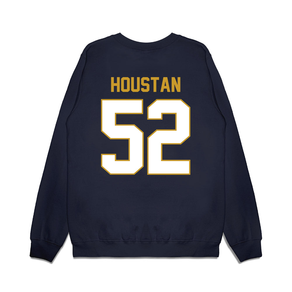 Notre Dame - NCAA Football : Devan Houstan - Vintage Helmet Premium Crewneck Sweatshirt-1