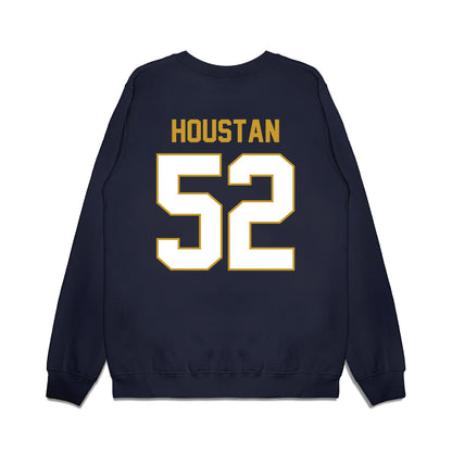 Notre Dame - NCAA Football : Devan Houstan - Vintage Helmet Premium Crewneck Sweatshirt-1