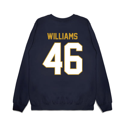 Notre Dame - NCAA Football : Matt Williams - Vintage Helmet Premium Crewneck Sweatshirt-1