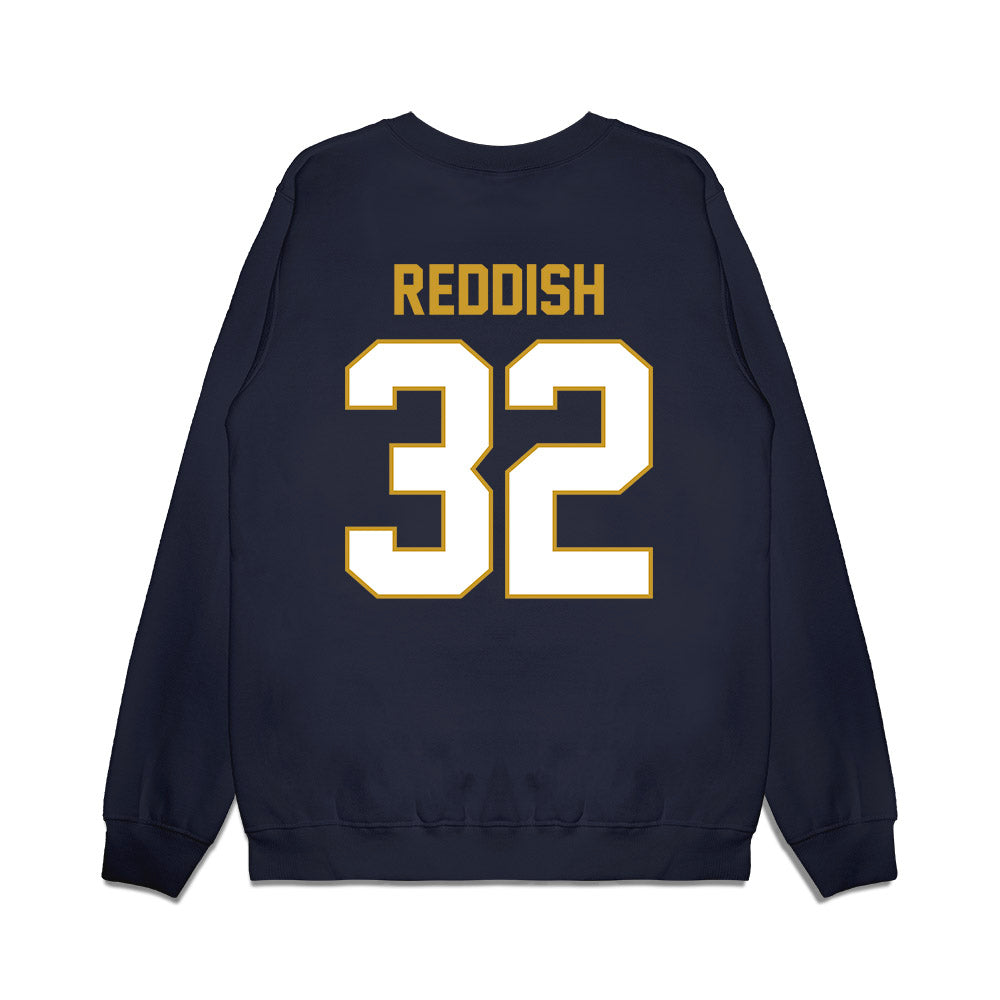 Notre Dame - NCAA Football : Nick Reddish - Vintage Helmet Premium Crewneck Sweatshirt-1