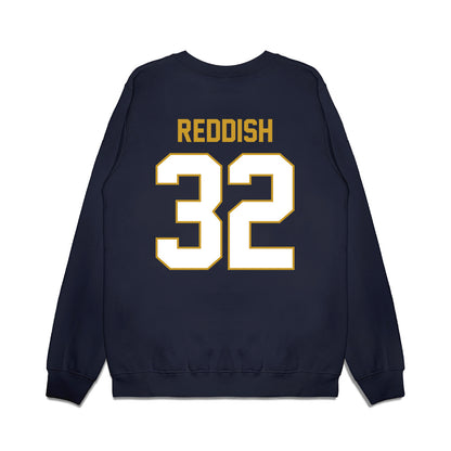 Notre Dame - NCAA Football : Nick Reddish - Vintage Helmet Premium Crewneck Sweatshirt-1