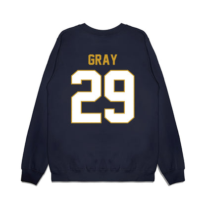 Notre Dame - NCAA Football : Christian Gray - Vintage Helmet Premium Crewneck Sweatshirt-1