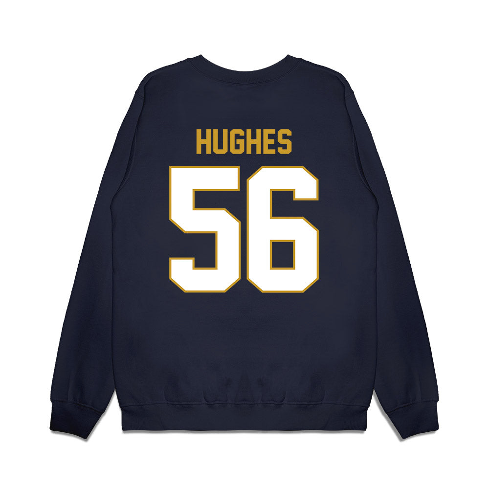 Notre Dame - NCAA Football : Elijah Hughes - Vintage Helmet Premium Crewneck Sweatshirt-1