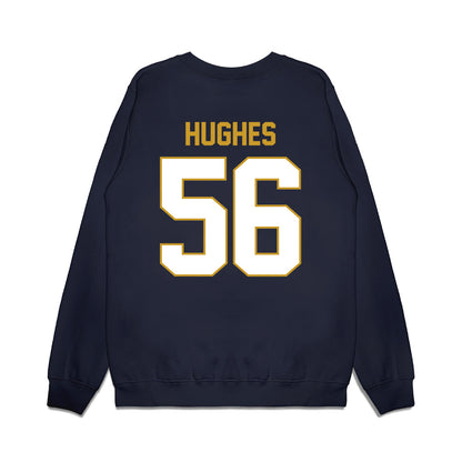 Notre Dame - NCAA Football : Elijah Hughes - Vintage Helmet Premium Crewneck Sweatshirt-1