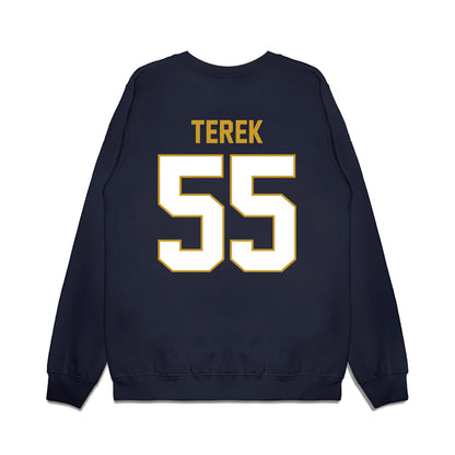 Notre Dame - NCAA Football : Christopher Terek - Vintage Helmet Premium Crewneck Sweatshirt-1