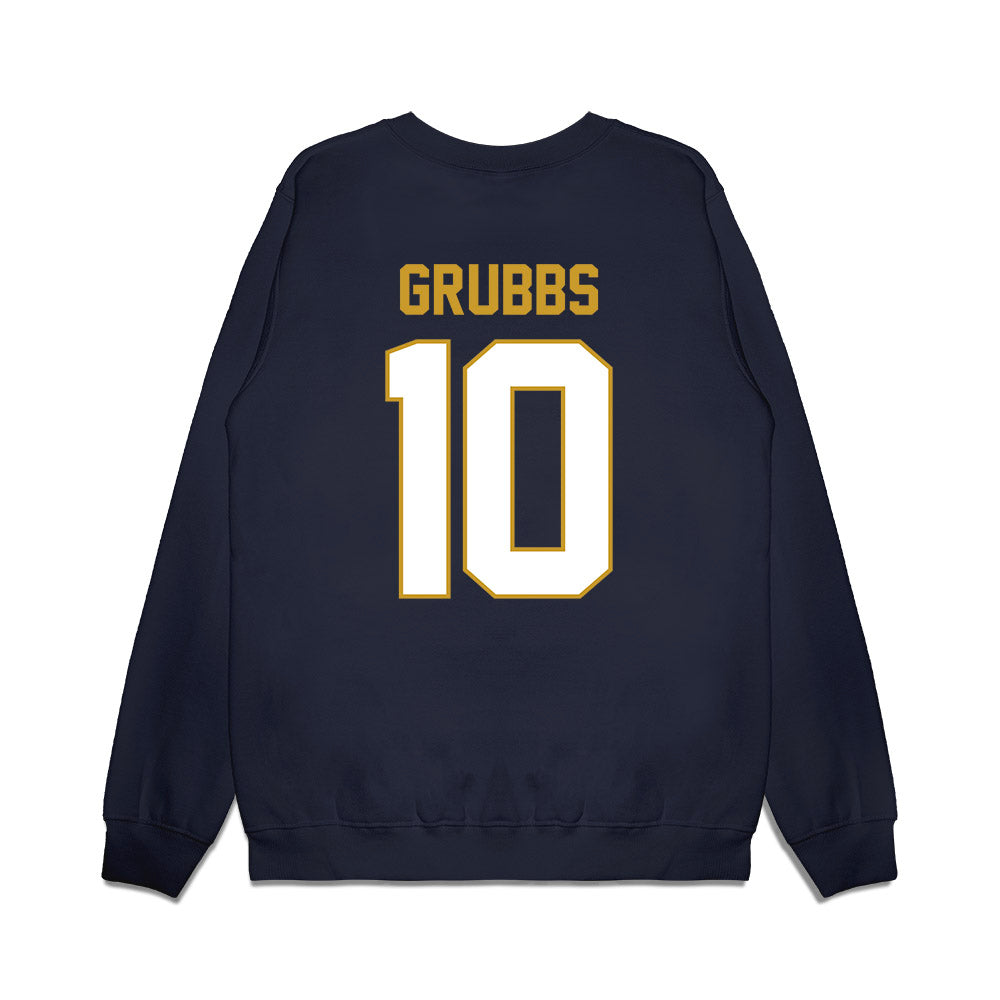 Notre Dame - NCAA Football : Noah Grubbs - Vintage Helmet Premium Crewneck Sweatshirt-1