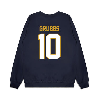 Notre Dame - NCAA Football : Noah Grubbs - Vintage Helmet Premium Crewneck Sweatshirt-1