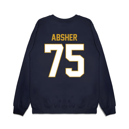 Notre Dame - NCAA Football : Sullivan Absher - Vintage Helmet Premium Crewneck Sweatshirt-1