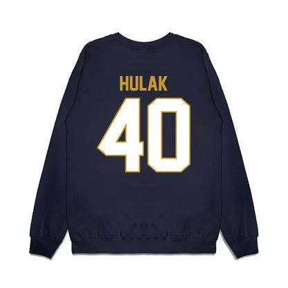 Notre Dame - NCAA Football : Dominik Hulak - Vintage Helmet Premium Crewneck Sweatshirt-1