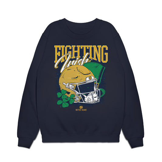 Notre Dame - NCAA Football : Kurt Smith - Vintage Helmet Premium Crewneck Sweatshirt-0