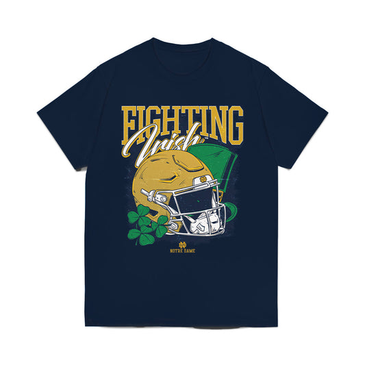 Notre Dame - NCAA Football : Elijah Burress - Vintage Helmet Comfort Colors T-Shirt-0