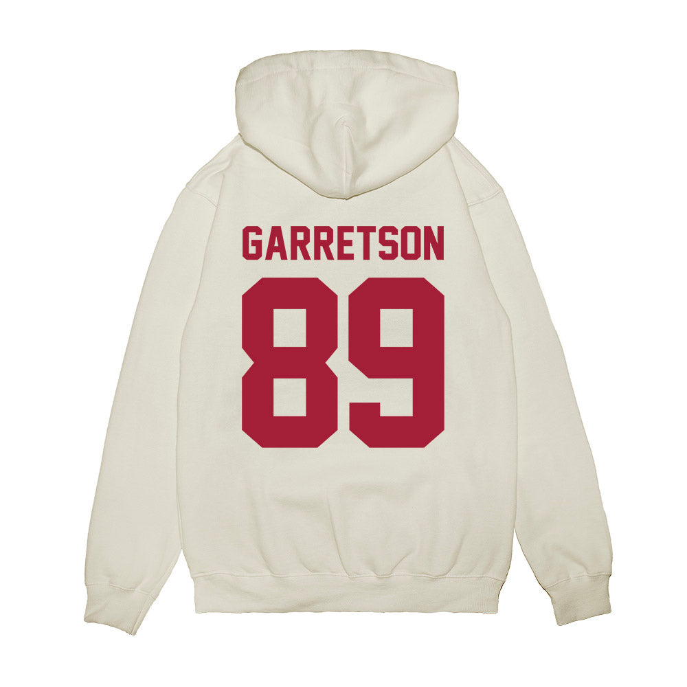 Arkansas - NCAA Football : Gavin Garretson - Vintage Helmet Premium Hooded Sweatshirt-1