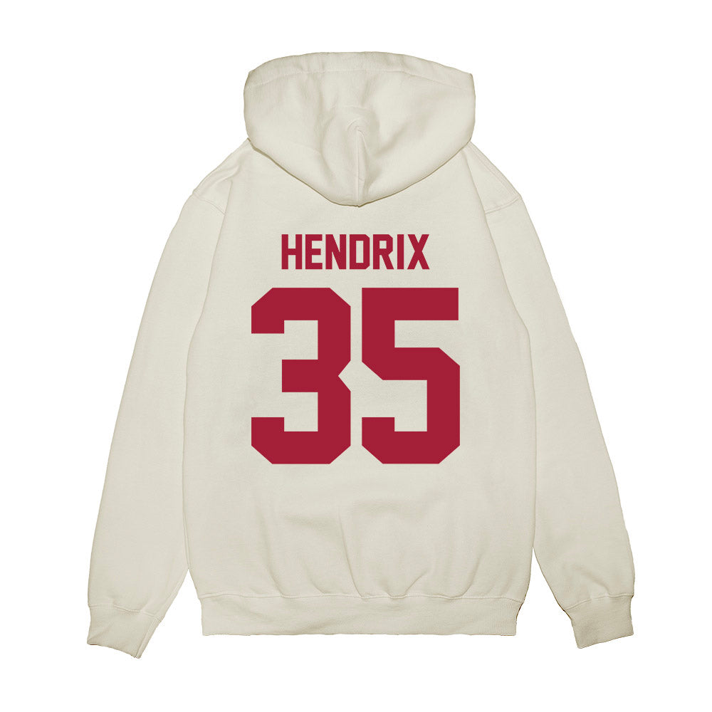 Arkansas - NCAA Football : Hutson Hendrix - Vintage Helmet Premium Hooded Sweatshirt-1