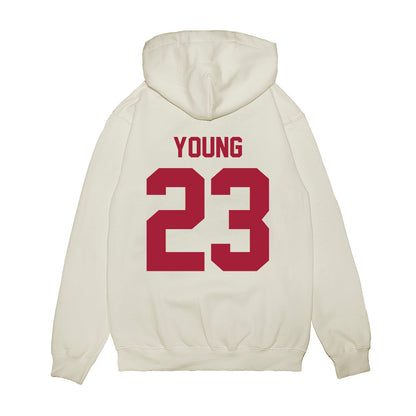 Arkansas - NCAA Football : Kevin Young - Vintage Helmet Premium Hooded Sweatshirt-1