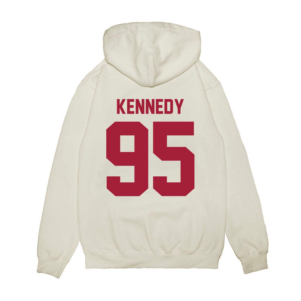 Arkansas - NCAA Football : Anthony Kennedy - Vintage Helmet Premium Hooded Sweatshirt-1