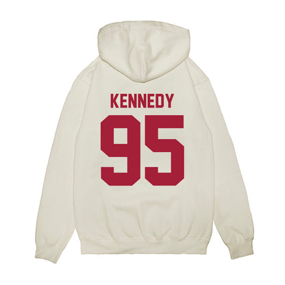 Arkansas - NCAA Football : Anthony Kennedy - Vintage Helmet Premium Hooded Sweatshirt-1