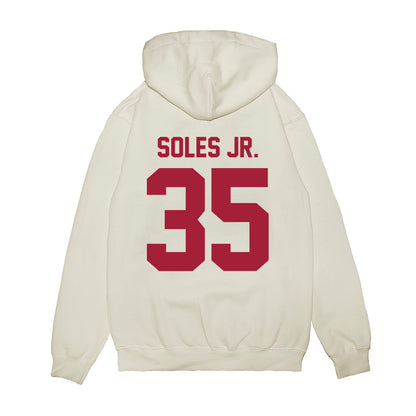 Arkansas - NCAA Football : Steven Soles Jr. - Vintage Helmet Premium Hooded Sweatshirt-1