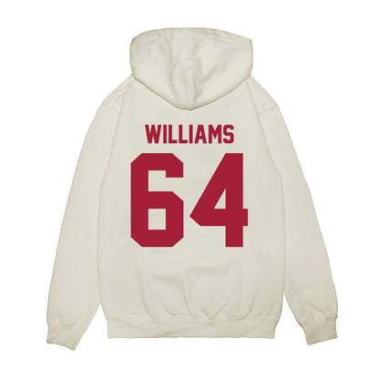 Arkansas - NCAA Football : Bryant Williams - Vintage Helmet Premium Hooded Sweatshirt-1