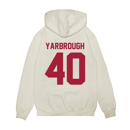 Arkansas - NCAA Football : Colton Yarbrough - Vintage Helmet Premium Hooded Sweatshirt-1