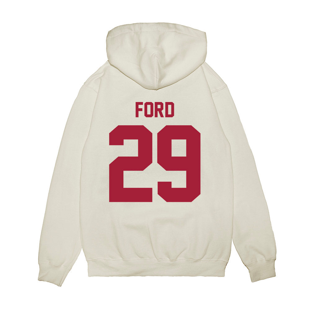 Arkansas - NCAA Football : Brandon Ford - Vintage Helmet Premium Hooded Sweatshirt-1