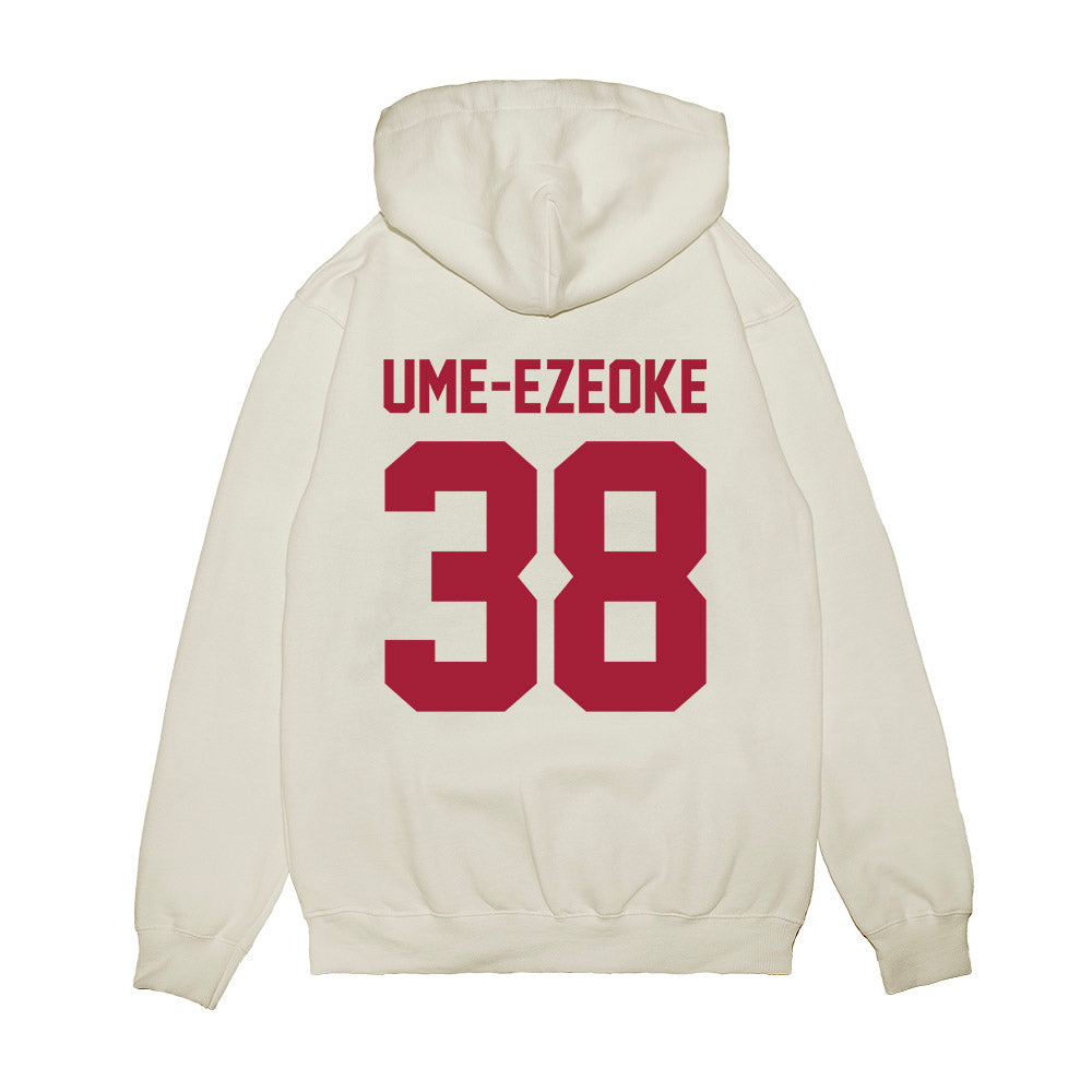 Arkansas - NCAA Football : Bradley Ume-Ezeoke - Vintage Helmet Premium Hooded Sweatshirt-1