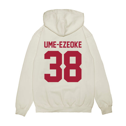 Arkansas - NCAA Football : Bradley Ume-Ezeoke - Vintage Helmet Premium Hooded Sweatshirt-1