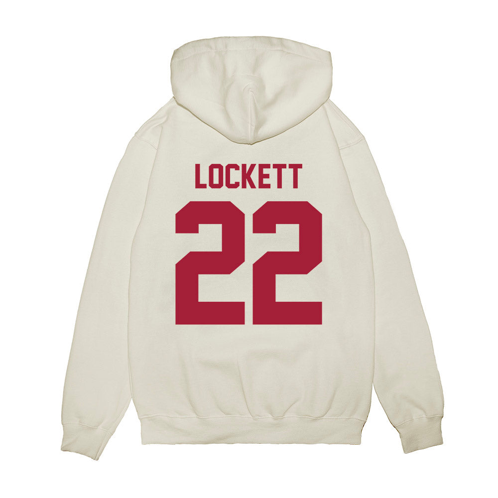 Arkansas - NCAA Football : Tay Lockett - Vintage Helmet Premium Hooded Sweatshirt-1