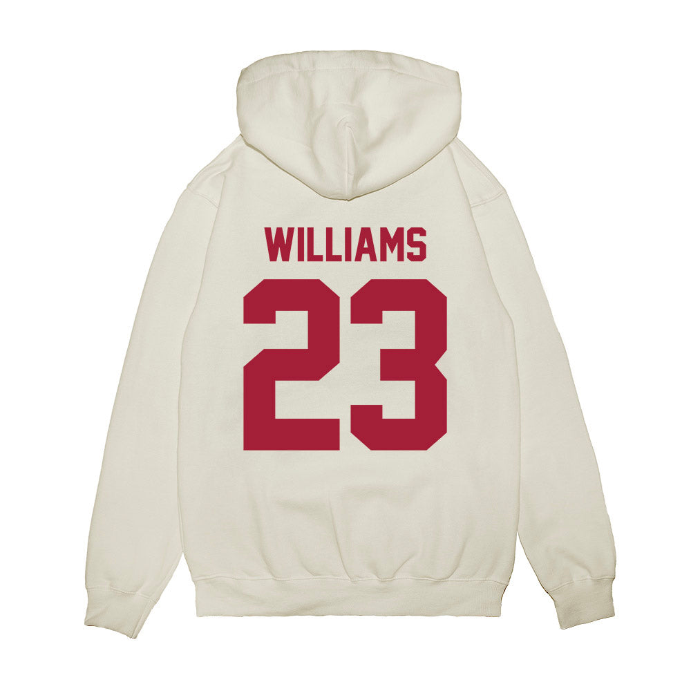 Arkansas - NCAA Football : Ian Williams - Vintage Helmet Premium Hooded Sweatshirt-1