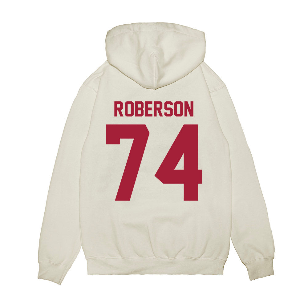 Arkansas - NCAA Football : Terence Roberson - Vintage Helmet Premium Hooded Sweatshirt-1