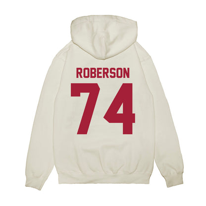 Arkansas - NCAA Football : Terence Roberson - Vintage Helmet Premium Hooded Sweatshirt-1