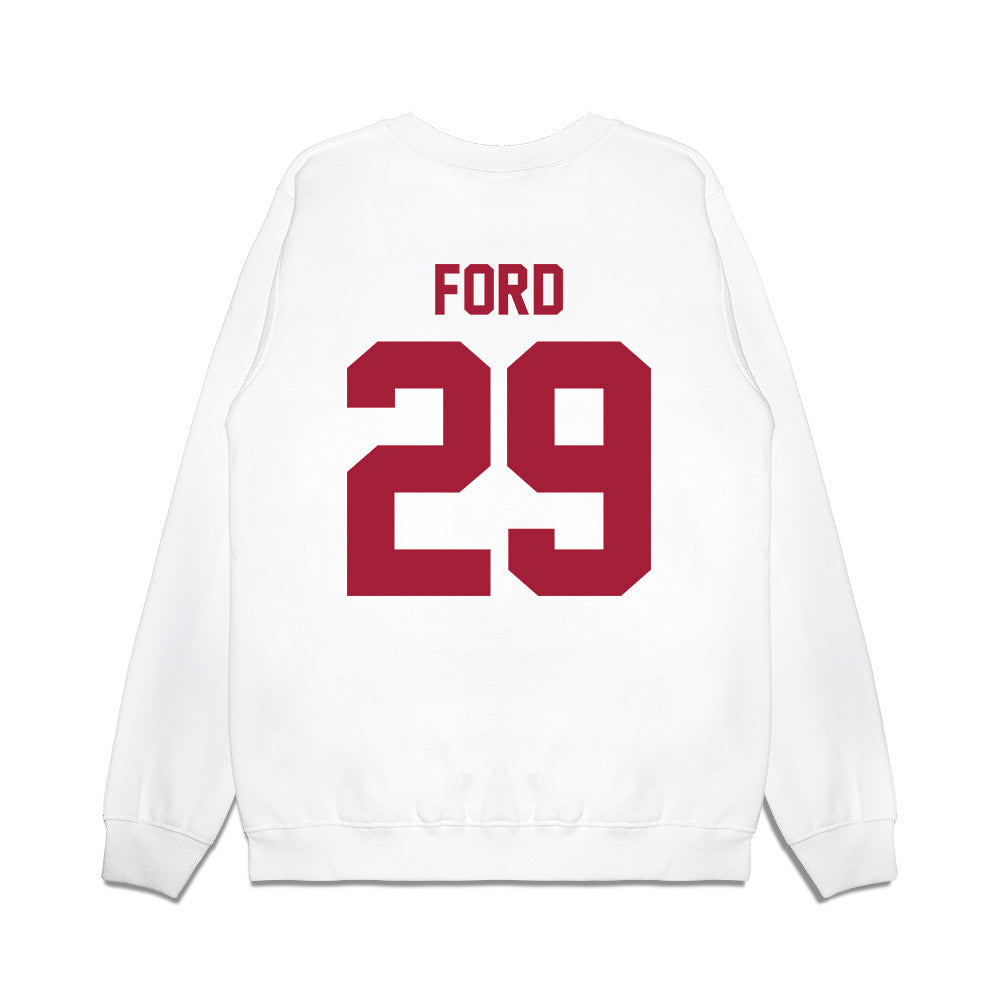 Arkansas - NCAA Football : Brandon Ford - Vintage Helmet Premium Crewneck Sweatshirt-1