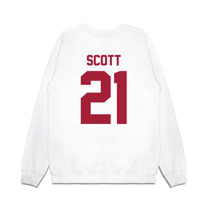 Arkansas - NCAA Football : Tyler Scott - Vintage Helmet Premium Crewneck Sweatshirt-1
