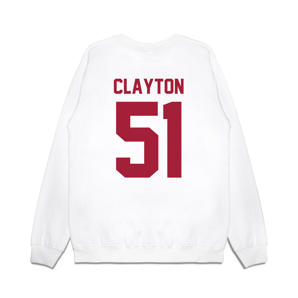 Arkansas - NCAA Football : Carey Clayton - Vintage Helmet Premium Crewneck Sweatshirt-1