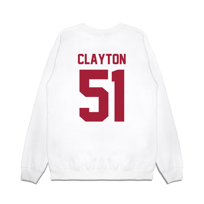 Arkansas - NCAA Football : Carey Clayton - Vintage Helmet Premium Crewneck Sweatshirt-1