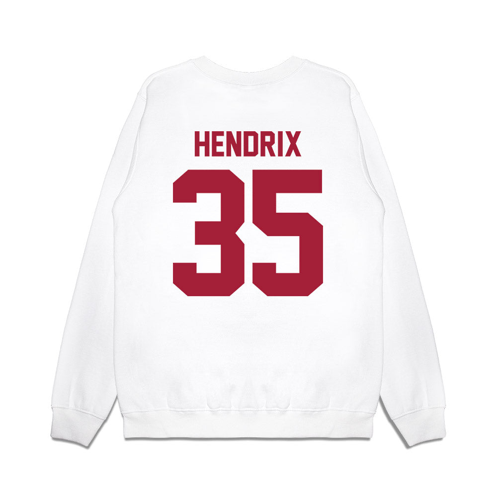 Arkansas - NCAA Football : Hutson Hendrix - Vintage Helmet Premium Crewneck Sweatshirt-1