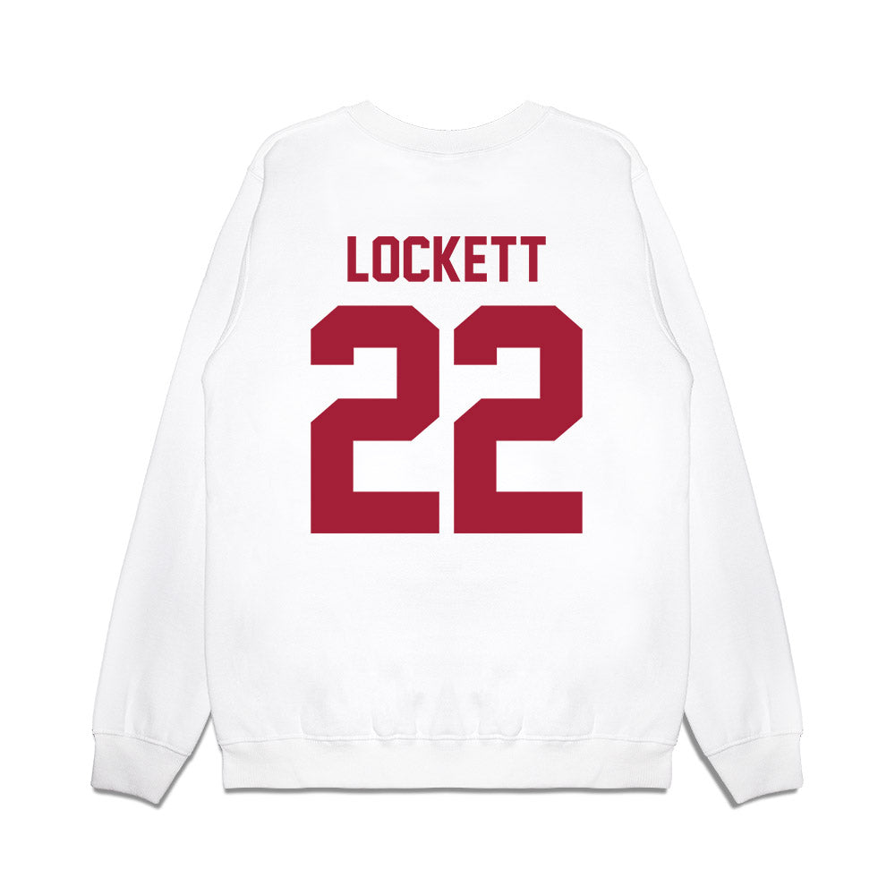 Arkansas - NCAA Football : Tay Lockett - Vintage Helmet Premium Crewneck Sweatshirt-1