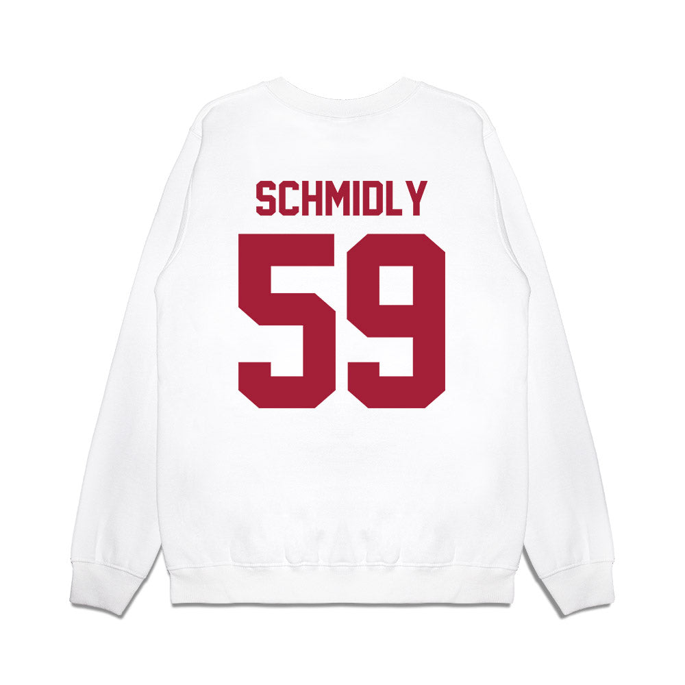 Arkansas - NCAA Football : Max Schmidly - Vintage Helmet Premium Crewneck Sweatshirt-1