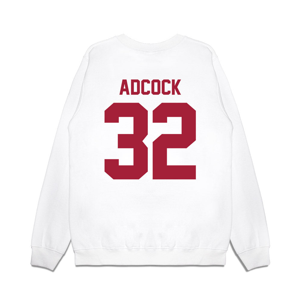 Arkansas - NCAA Football : Matt Adcock - Vintage Helmet Premium Crewneck Sweatshirt-1