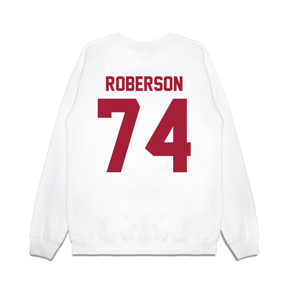 Arkansas - NCAA Football : Terence Roberson - Vintage Helmet Premium Crewneck Sweatshirt-1