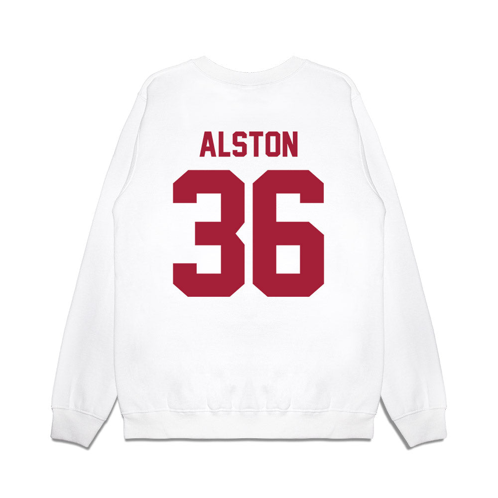 Arkansas - NCAA Football : Brian Alston - Vintage Helmet Premium Crewneck Sweatshirt-1
