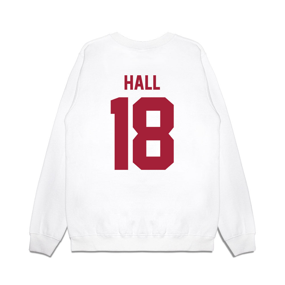 Arkansas - NCAA Football : Jude Hall - Vintage Helmet Premium Crewneck Sweatshirt-1